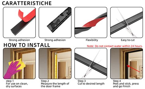 Guarnizione Per Porta Finestra Adesiva Paraspifferi Guarnizioni Di D