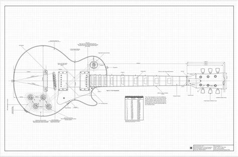 Gibson Les Paul Guitar Templates Electric Herald