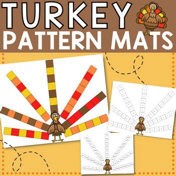 Thanksgiving Turkey Pattern Mats Basic Preschool Math TPT