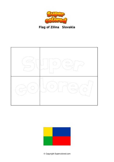 Coloring page Flag of Zilina Slovakia - Supercolored.com