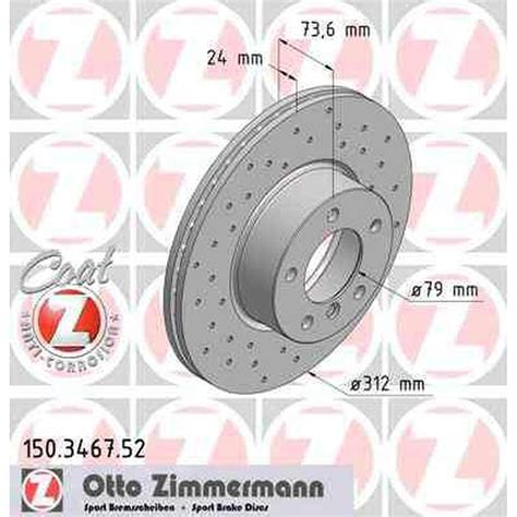 Zimmermann Sport Bremsscheibe Gelocht Vorderachse X Mm F R Bmw E