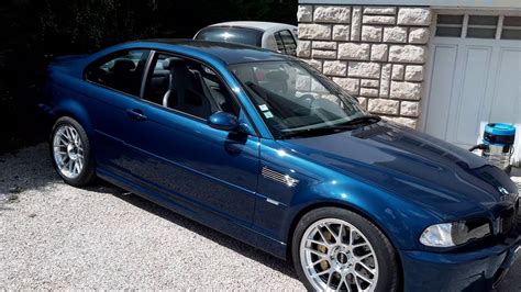 M3 E46 Topaz Blue Csl Style Recaro Cs Carbon Roof Youtube