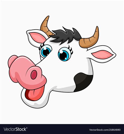 Cartoon Cow Head