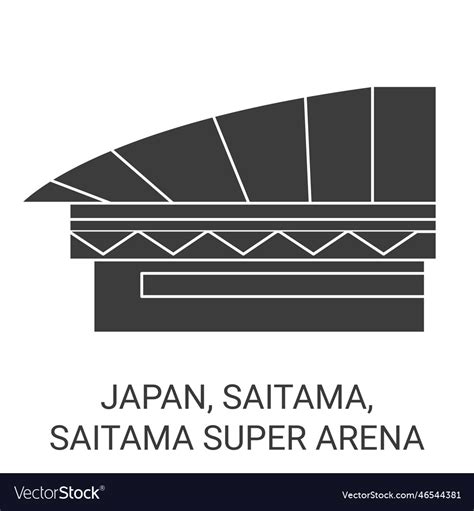 Japan saitama saitama super arena travel Vector Image