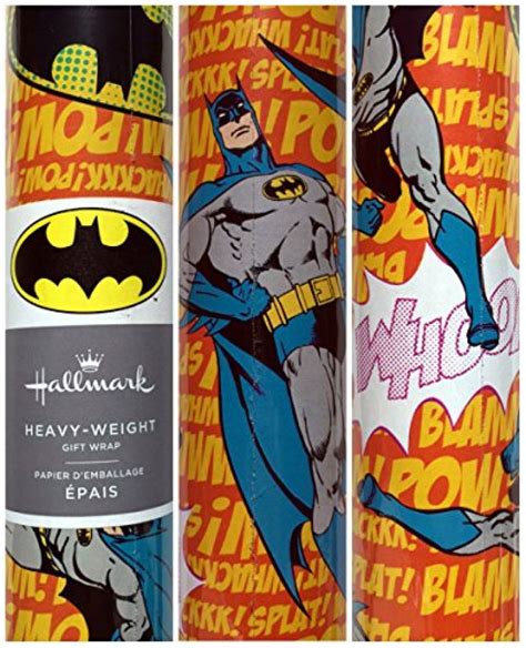 Hallmark DC Comics Batman Heavy Duty Gift Wrapping Paper 22 5 Sq Ft