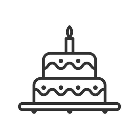 Premium Vector Birthday Cake Icon Design Isolated Vector Illustration