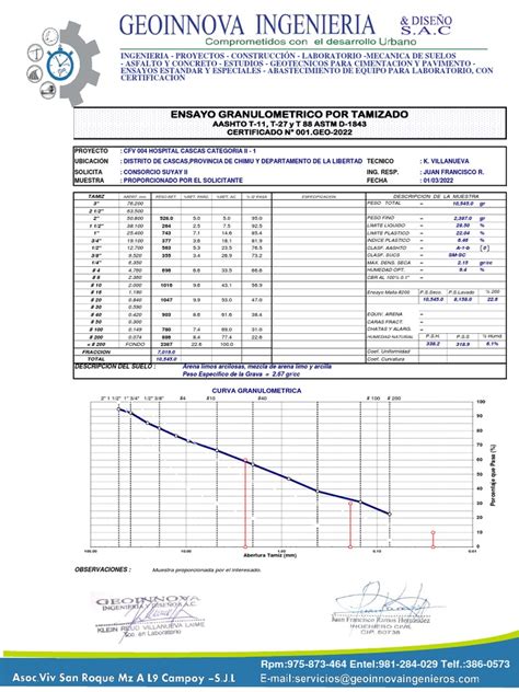 Granulometria Relleno Pdf Sedimentología Materiales Naturales