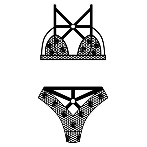 Hand Drawn Lingerie Panty And Bra Set Royalty Free Vector
