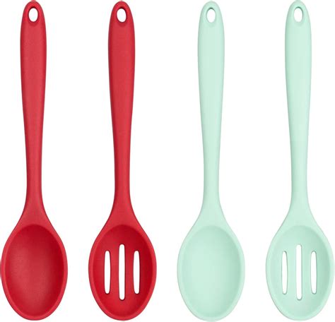 Pcs Silicone Spoons Ctdmj Non Stick Mixing Spoons Set Kitchen Cooking