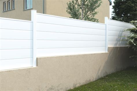 Lame de clôture PVC blanc L 1 80 m x l 20 cm x Ép 30 mm Brico Dépôt