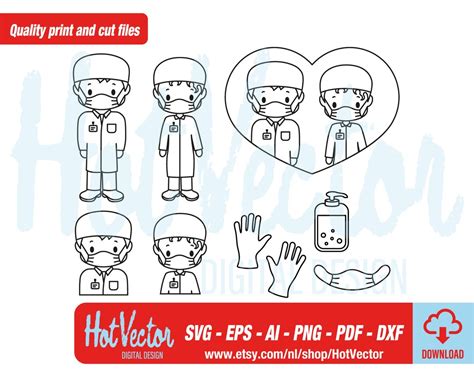 Medical Digital Clipart Bundle, Svg, Dxf, Png, Ai, Eps, Pdf, Free ...