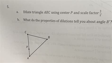 A Dilate Triangle A B C Using Center P Cameramath