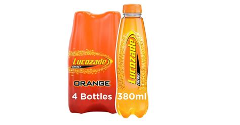 Lucozade Energy Drink Orange Flavour 4 Pack 380ml Bottles £175 Amazon