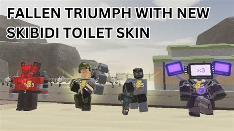 Fallen Triumph With Skibidi Toilet Skin Duo Roblox Tds Youtube