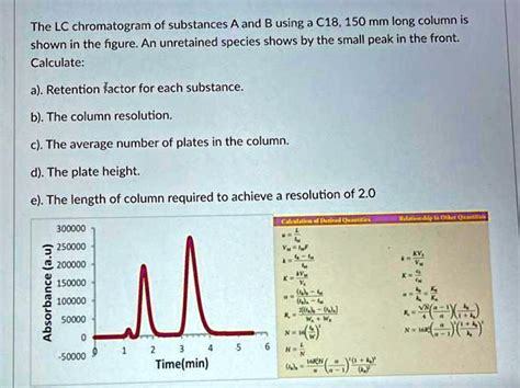 SOLVED The LC Chromatogram Of Substances A And B Using A C18 150 Mm