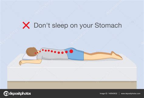 Dont Sleep On Your Stomach — Stock Vector © Solar22 149540632