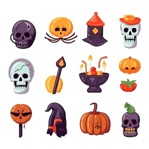 Premium Vector Collection Of Halloween Silhouettes Vector Illustration