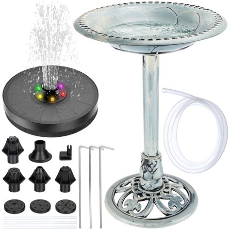 Bird Bath For The Garden Bird Bath Bowl With Solar Water Fountain Pump