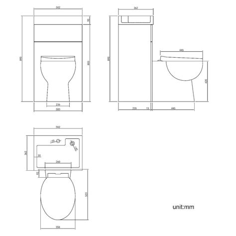 Ohio Gloss White In Combined Wash Basin Austin Toilet