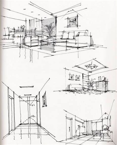 Some Drawings Of Different Types Of Architecture