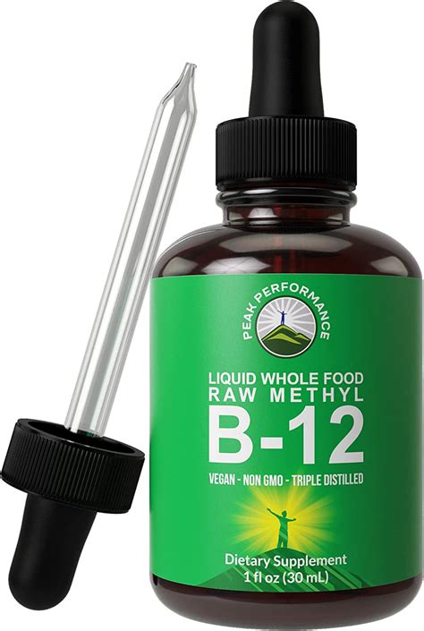 Raw Methyl B12 Liquid Drops High Bioavailability Vitamin Supplement