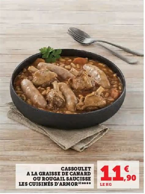 Promo CASSOULET A LA GRAISSE DE CANARD OU ROUGAIL SAUCISSE LES CUISINÉS