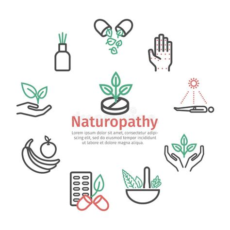 Spa Naturopathy Banner Horizontal Concept Stock Vector Illustration