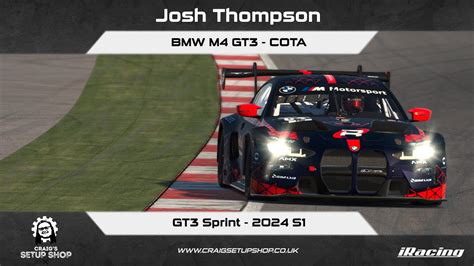 Iracing S Bmw M Gt Gt Sprint Cota Jt Youtube