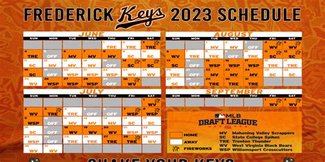 Keys Announce Home Schedule Frederick Keys