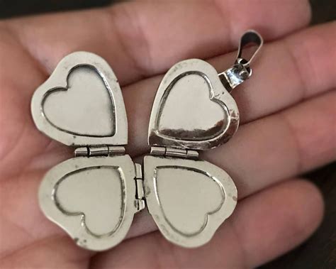 Médaillon porte photo coeur en argent massif 2 cm Pendentif en forme