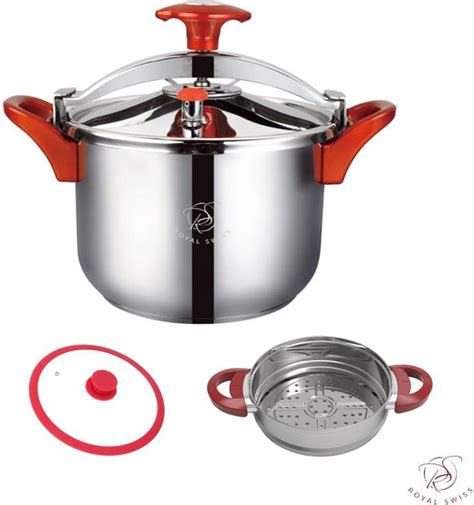 Royal Swiss Snelkookpan Couscous pan 2 in 1 6 Liter Ø 22 cm