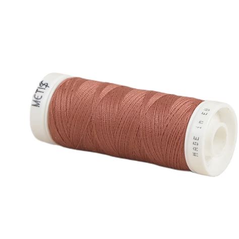 Bobine fil polyester 200m Oeko Tex fabriqué en Europe orange terracotta