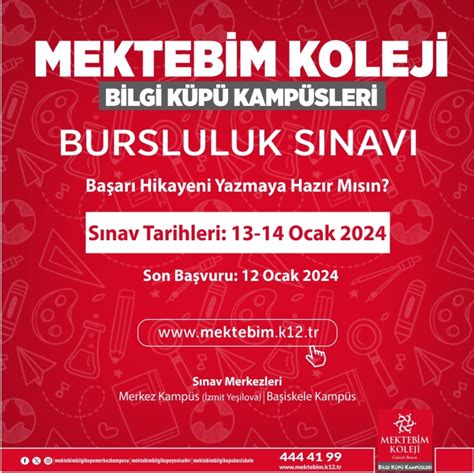 Kocaelİ Mektebİm Kolejİ Bursluluk Sinavi 13 14 Ocak Tarİhlerİnde