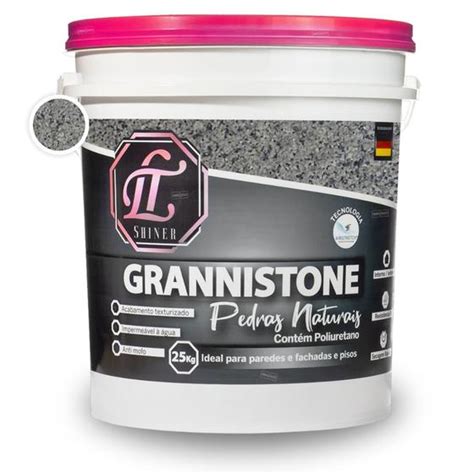 Massa Para Efeito Pedras Naturais Grannistone 25 Kg LT Shiner Massa