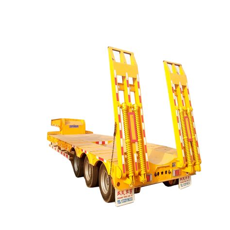 Axle Low Flatbed Heavy Freight Transportationconstruction Machinery