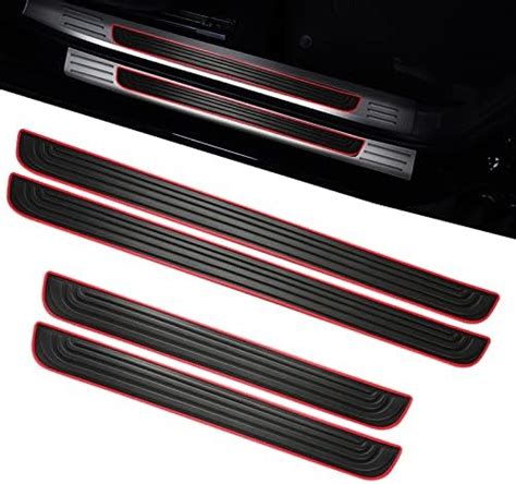 4pcs Car Door Sill Protector Universal Self Adhesive Threshold Protective Stickers Silicone