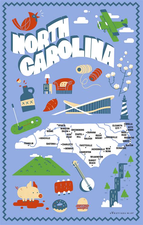 North Carolina Icons Created By Artist John Wilinksi — Vestiges Inc