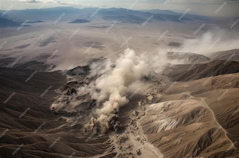 Premium AI Image | Aerial view of fault lines and earthquakes with ...