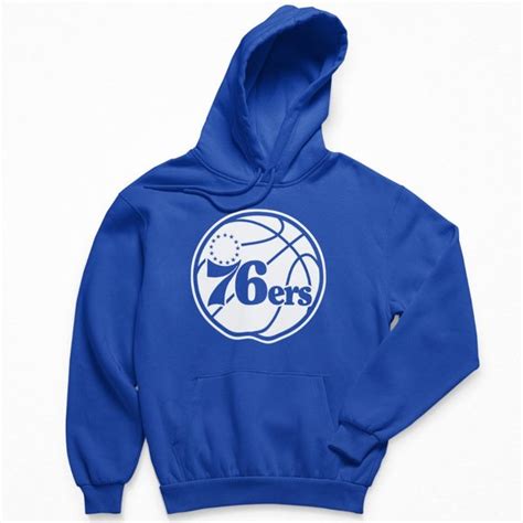 Shirts New Philadelphia 76ers Ball Big Logo Fleece Pullover Hoodie