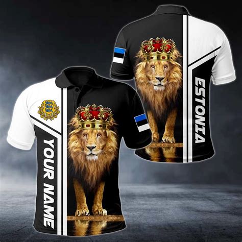 AIO Pride Custom Name Estonia Lion King 3D Polo Shirt AIO Pride