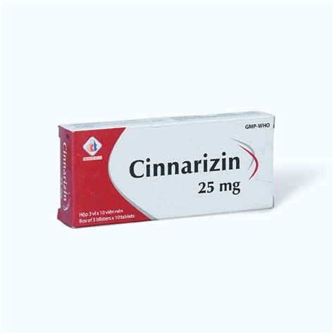 Viên nén Cinnarizin 25mg điều trị triệu chứng đau cách hồi lạnh đầu