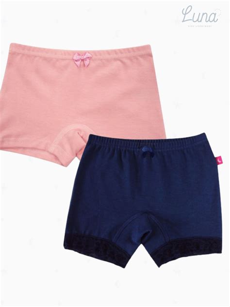 Kit C Calcinhas Boxer Juvenil Adolescente Em Cotton Cintura