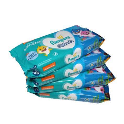 Kit 4 Pacotes Toalha Lenço Umedecido Pampers Splash 192 Unid No Shoptime