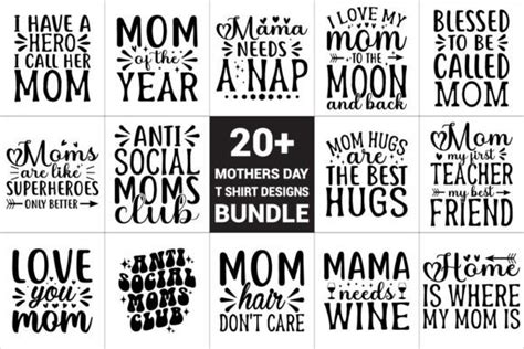 Mothers Day Mom Svg Bundle T Shirt Graphic By Laboni Akter · Creative