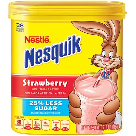 Nesquik Strawberry Milk Powder Nutrition Facts | LightningHeadlines