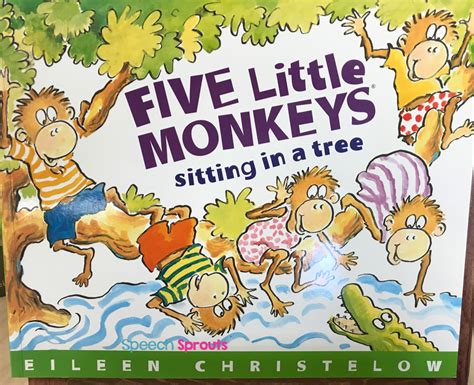 Monkeyshines In The Speech Room: Adorable Five Little Monkeys Craft And ...