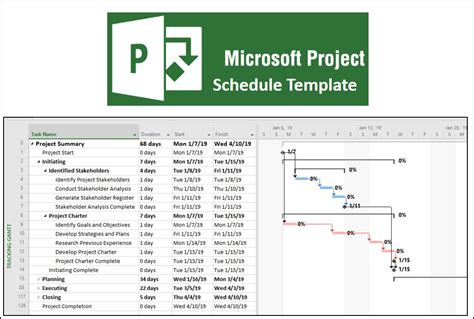 Ms Project Schedule Template Hq Printable Documents