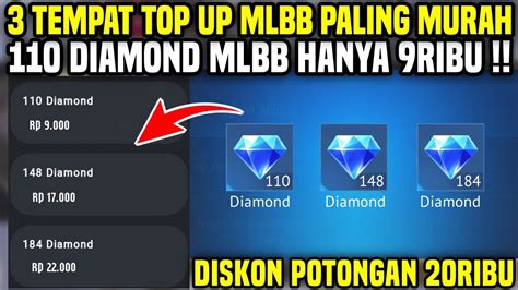 110 Dm Rp 9ribu 3 Tempat Top Up Diamond Mobile Legends Paling Murah Terbaru 2024 100legal