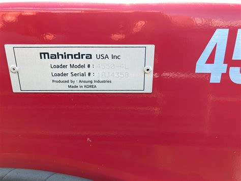 Mahindra 4550 4l Loader W72 Bucket Agriculture Bigiron