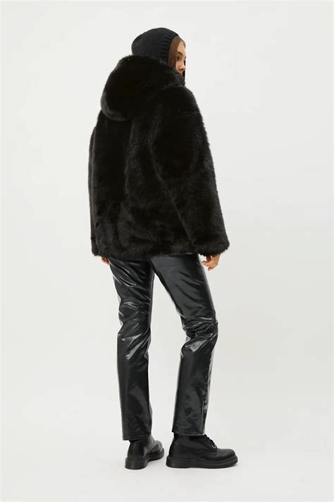 Weekday Solo Faux Fur Jacket In Black Endource